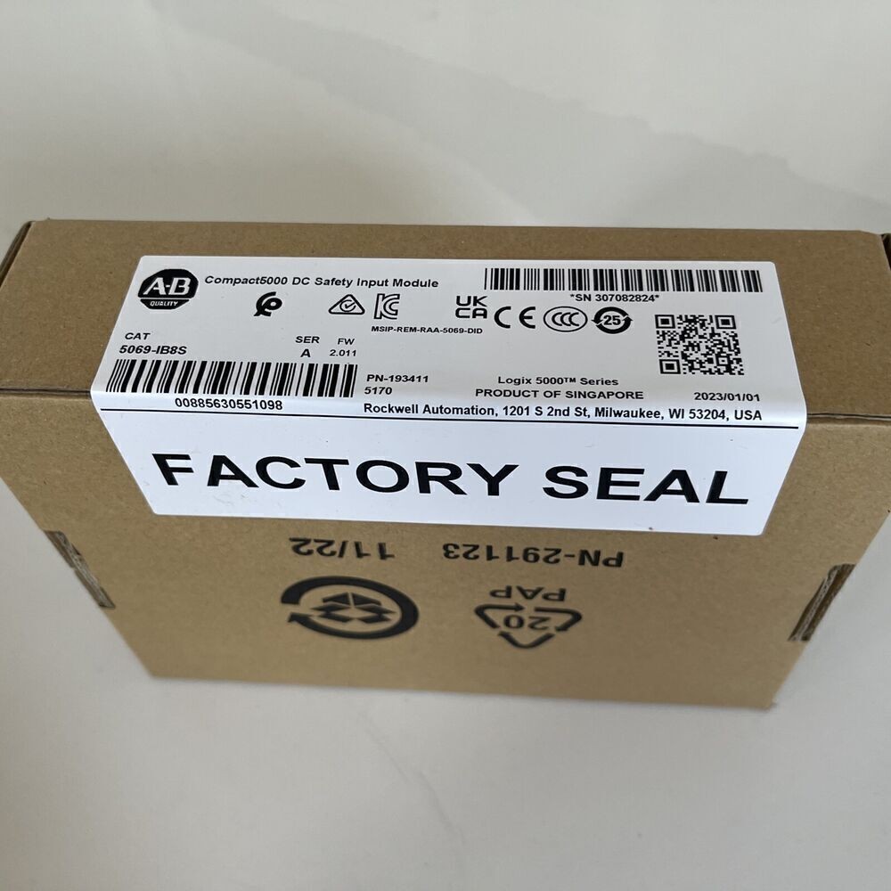 AB 5069-IB8S Safety Input Module 24VDC Free Shipping