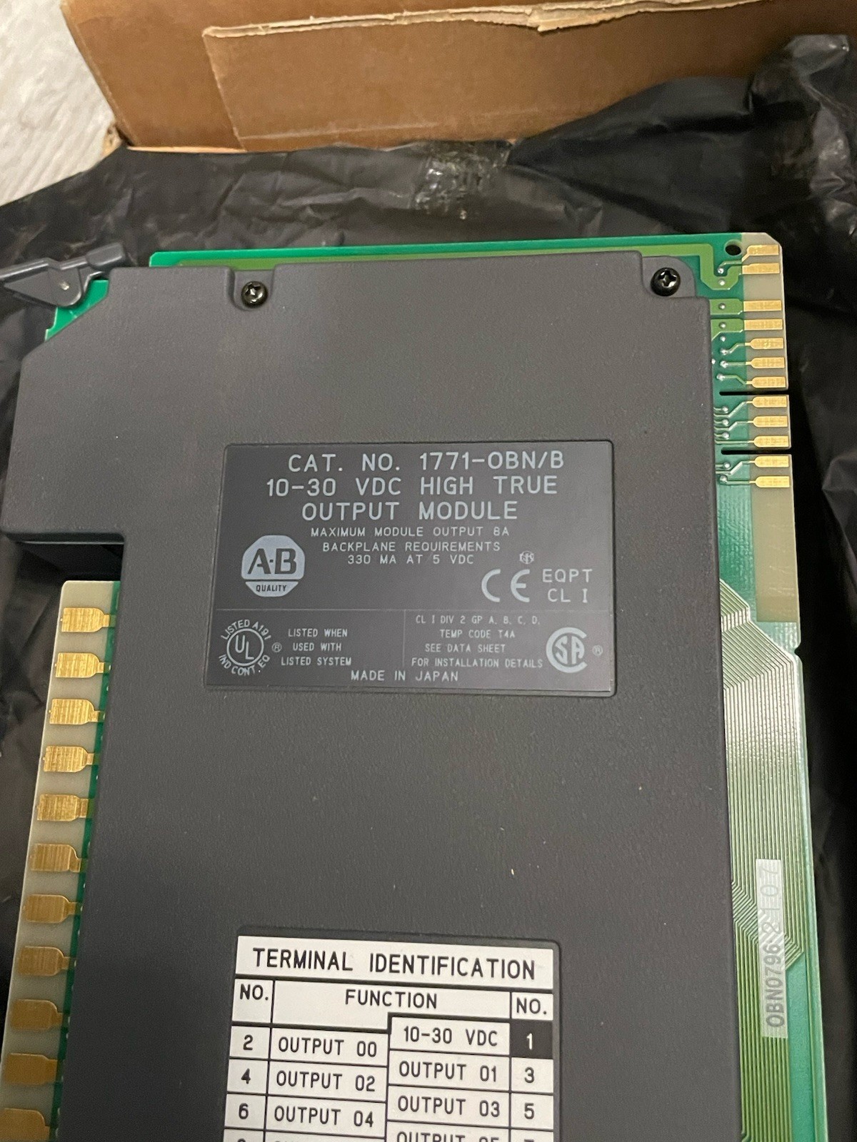 GENUINE Surplus OPEN Allen Bradley 1771-OBN SER B High True Output Module