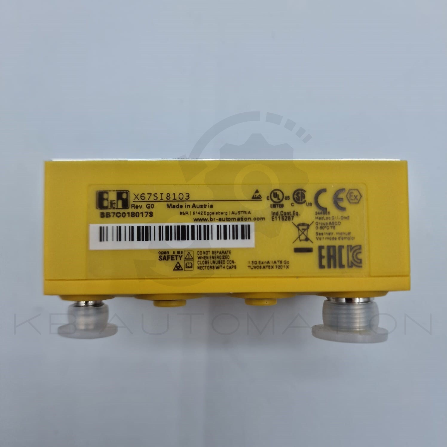 B&R Automation X67SI8103 digital input module, 8 safe digital inputs, Rev. G0