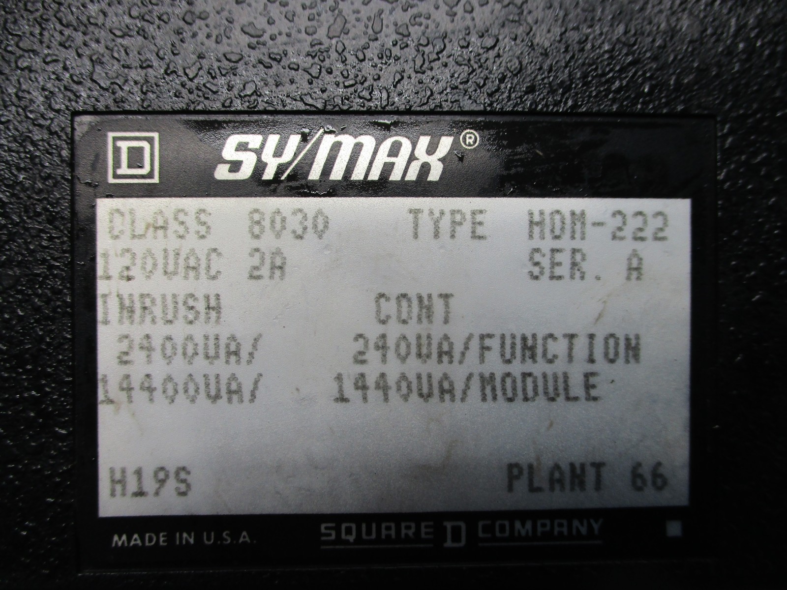 SQUARE D SY/MAX 8030H0M-222 SER.A OUTPUT MODULE NSNP