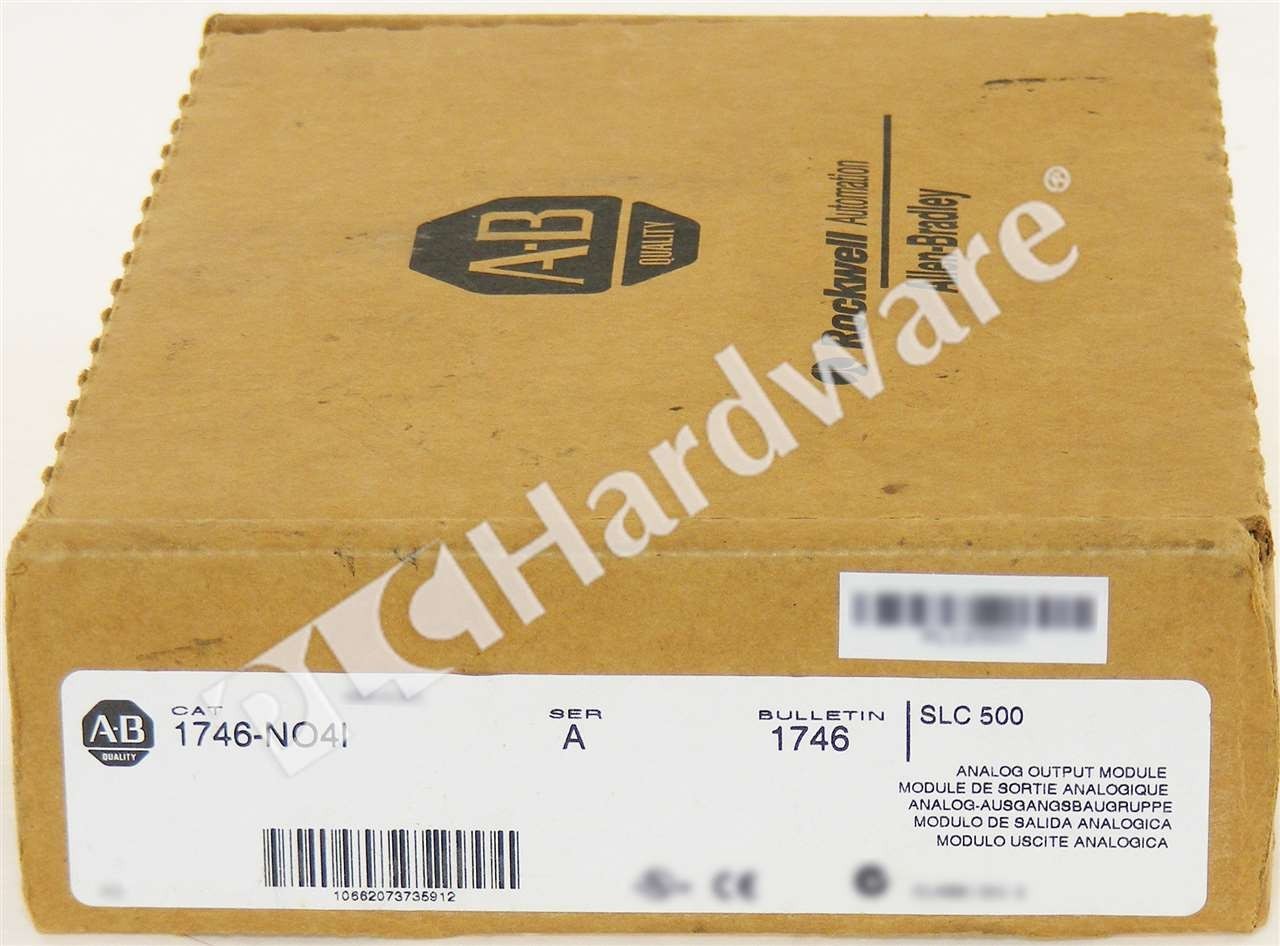 Open Pre-owned Allen Bradley 1746-NO4I /A SLC 500 4-Point Analog Output Module