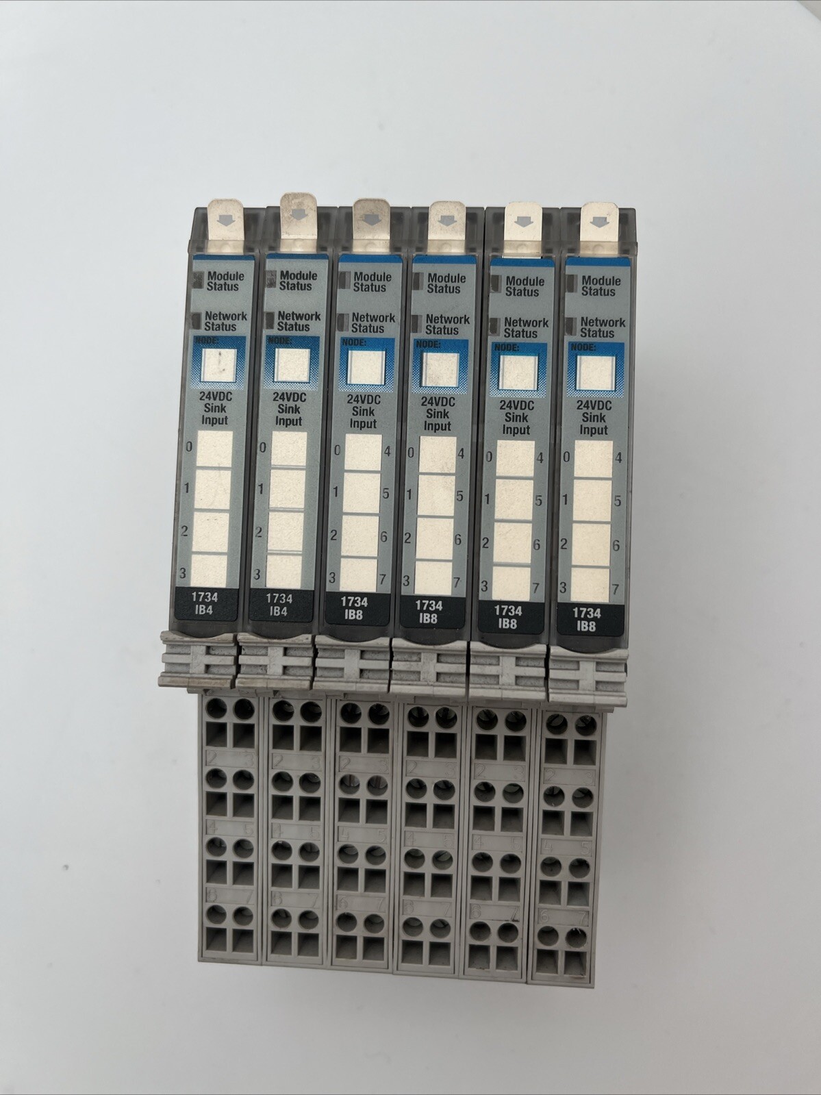 Allen Bradley (Lot of 6) 1734-MB Main Base & 1734-IB4&IB8 Output Module 1734-RTB
