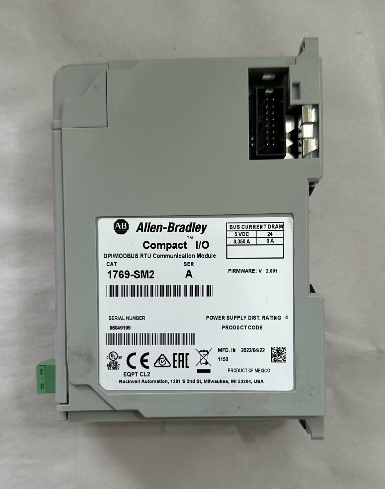AB Ser/A In Box 1769-SM2 1769SM2 Compact I/O DSI/Modbus Module AB New Sealed