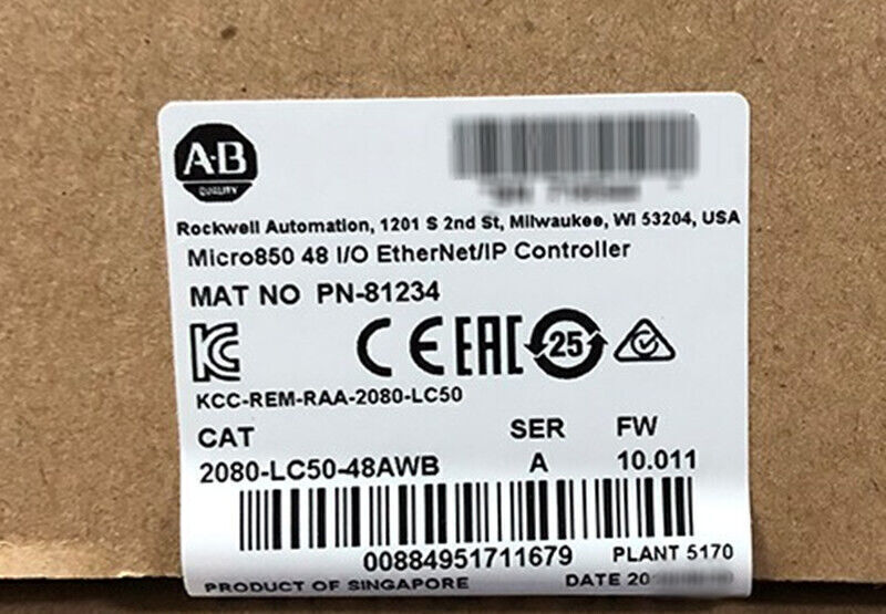 2080-LC50-48AWB Allen-Bradley Micro850 48 I/O Ethernet Controller 2080LC5048AWB