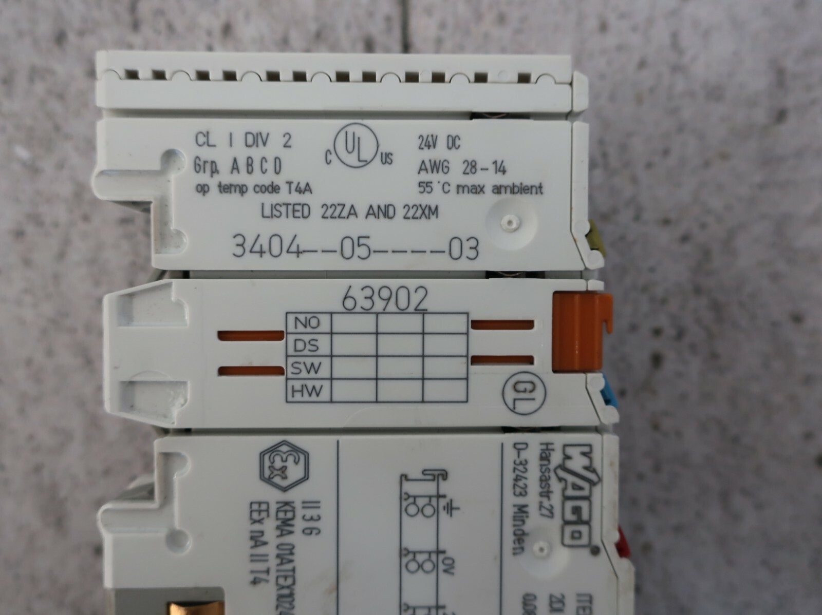 3X Wago 750-401 2DI 24V DC 0.2Ms Digital Output Terminal