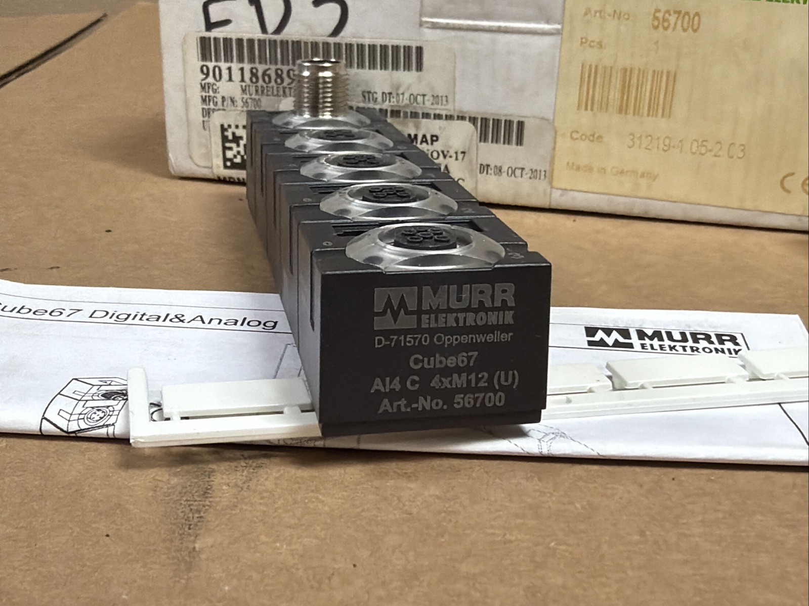 MURR ELEKTRONIK 56700 CUBE67 AI4 C 4xM12 (U) I/O Module FAST SAME DAY SHIPPING