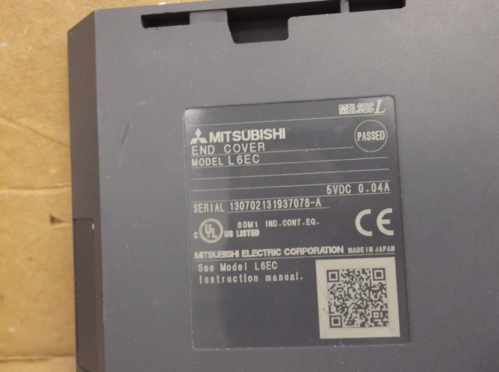 L6EC Mitsubishi PLC L-Series End Cover Module Card Termination