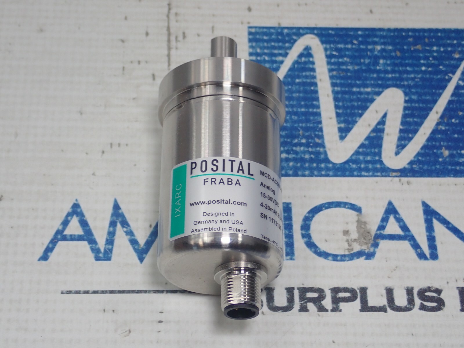POSITAL FRABA MCD-AC005-0012-G10C-PAM-325 ANALOG 15-30VDC 4-20mA12 BIT