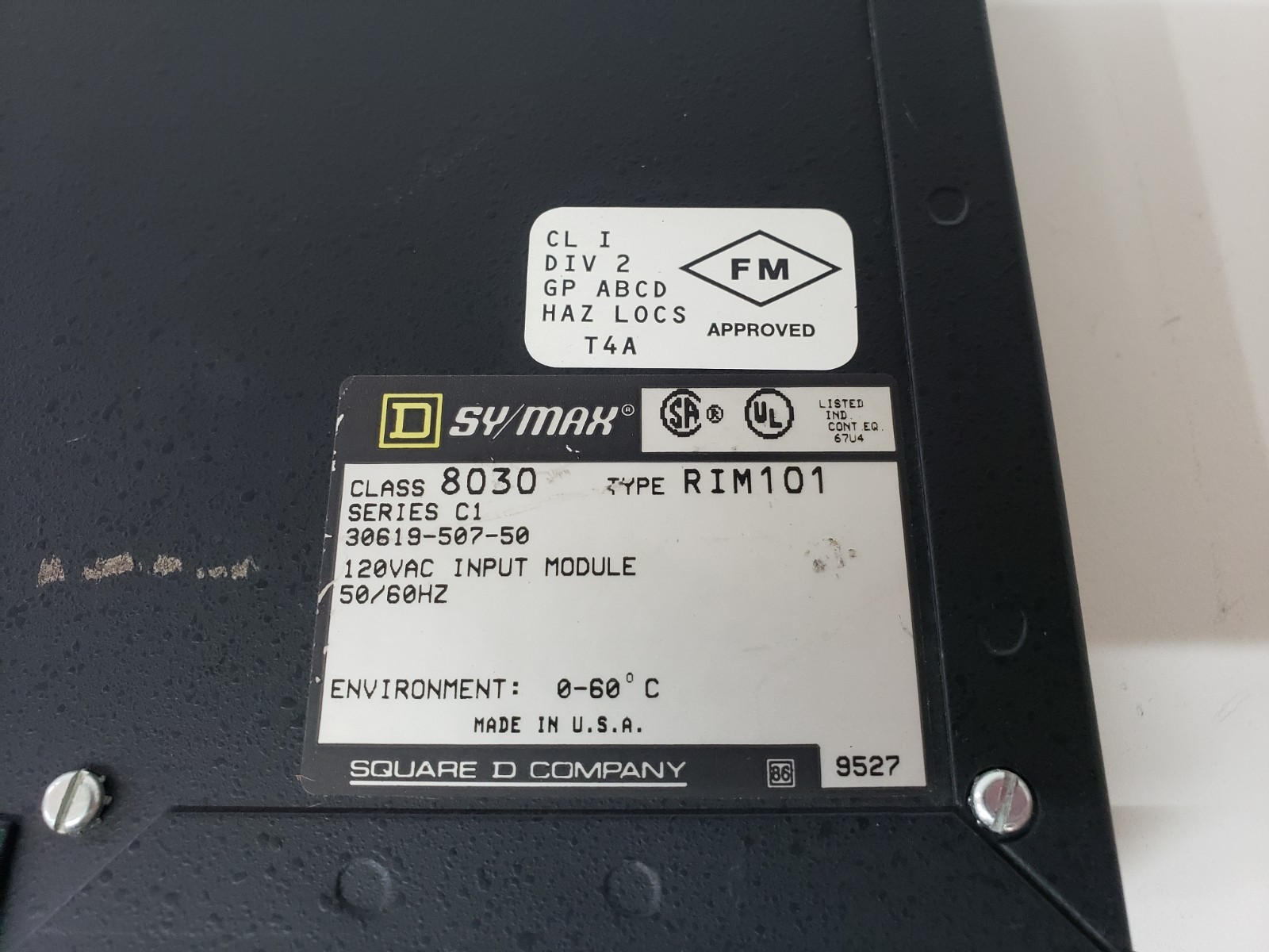 Square D Sy/Max 8030 RIM101 Ser. C1 Input Module