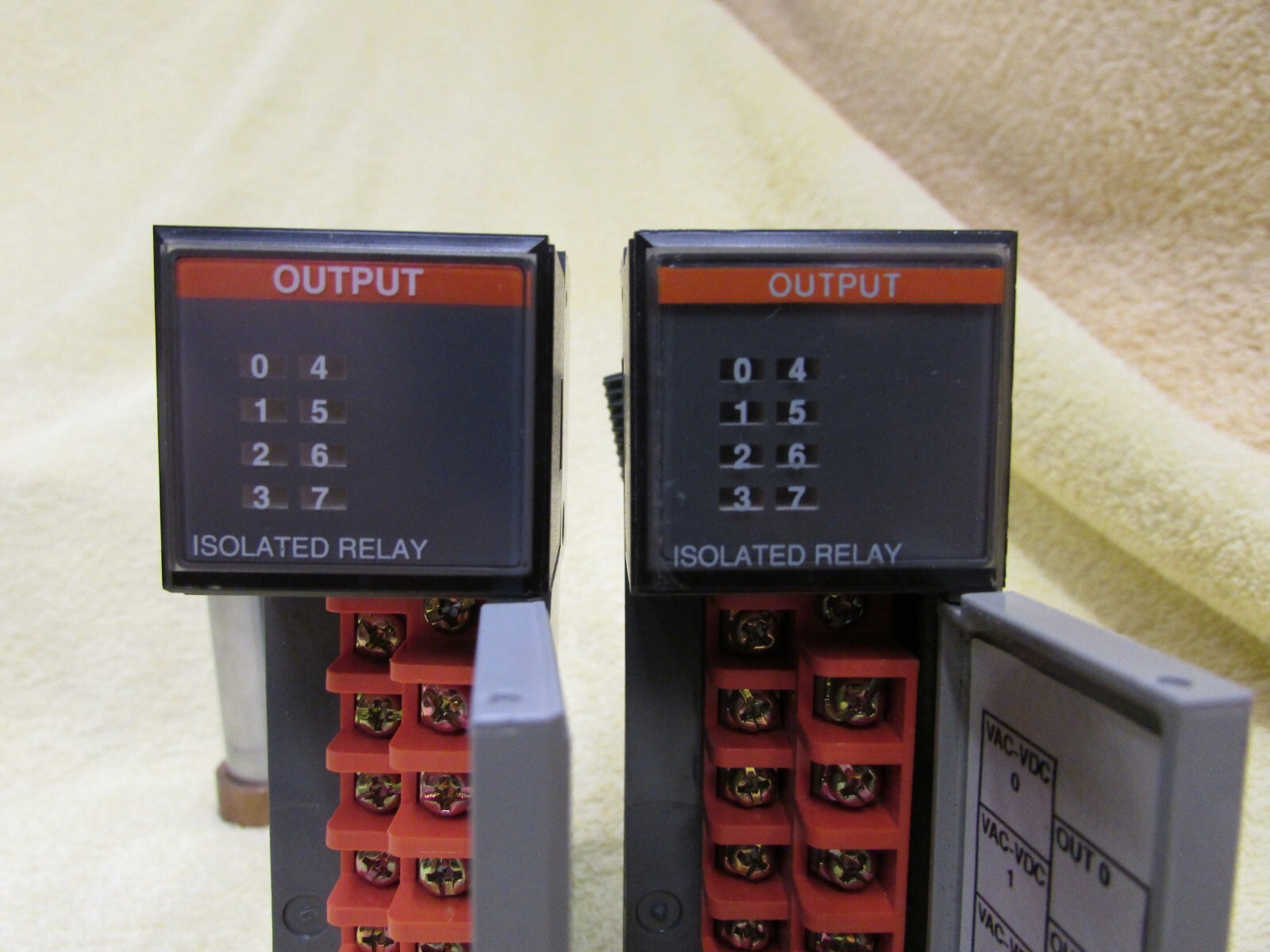 (2) Allen-Bradley SLC 500, 1746-0X8, 1746-OX8, USED, Lot of 2, N3