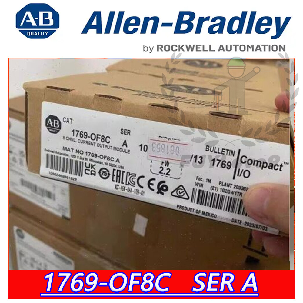 100% New Factory Sealed AB 1769-OF8C SER A CompactLogix 8-Channel Analog Module