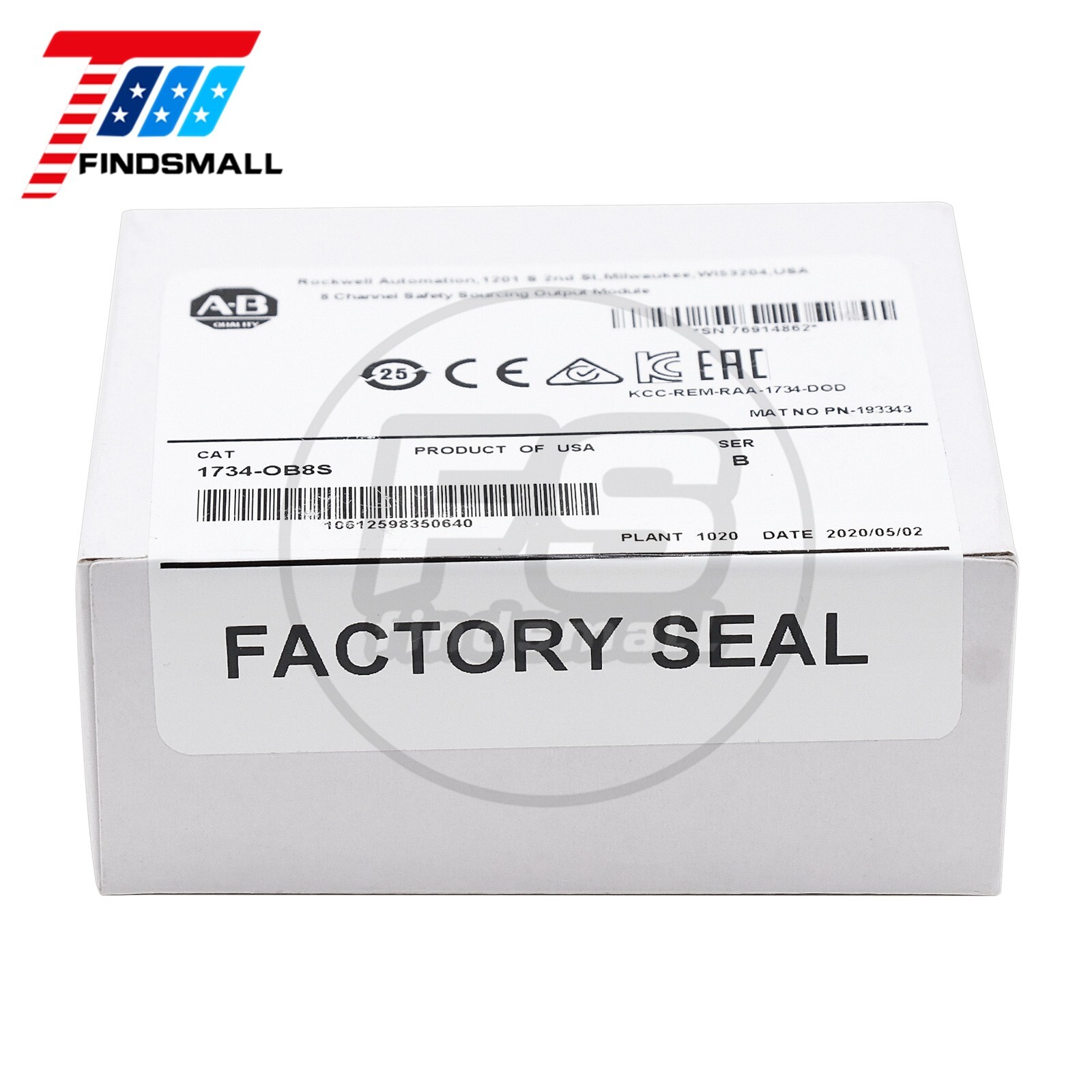 NEW Sealed 1734-OB8S Allen Bradley 8 Channel Safety Sourcing Output Module 24VDC