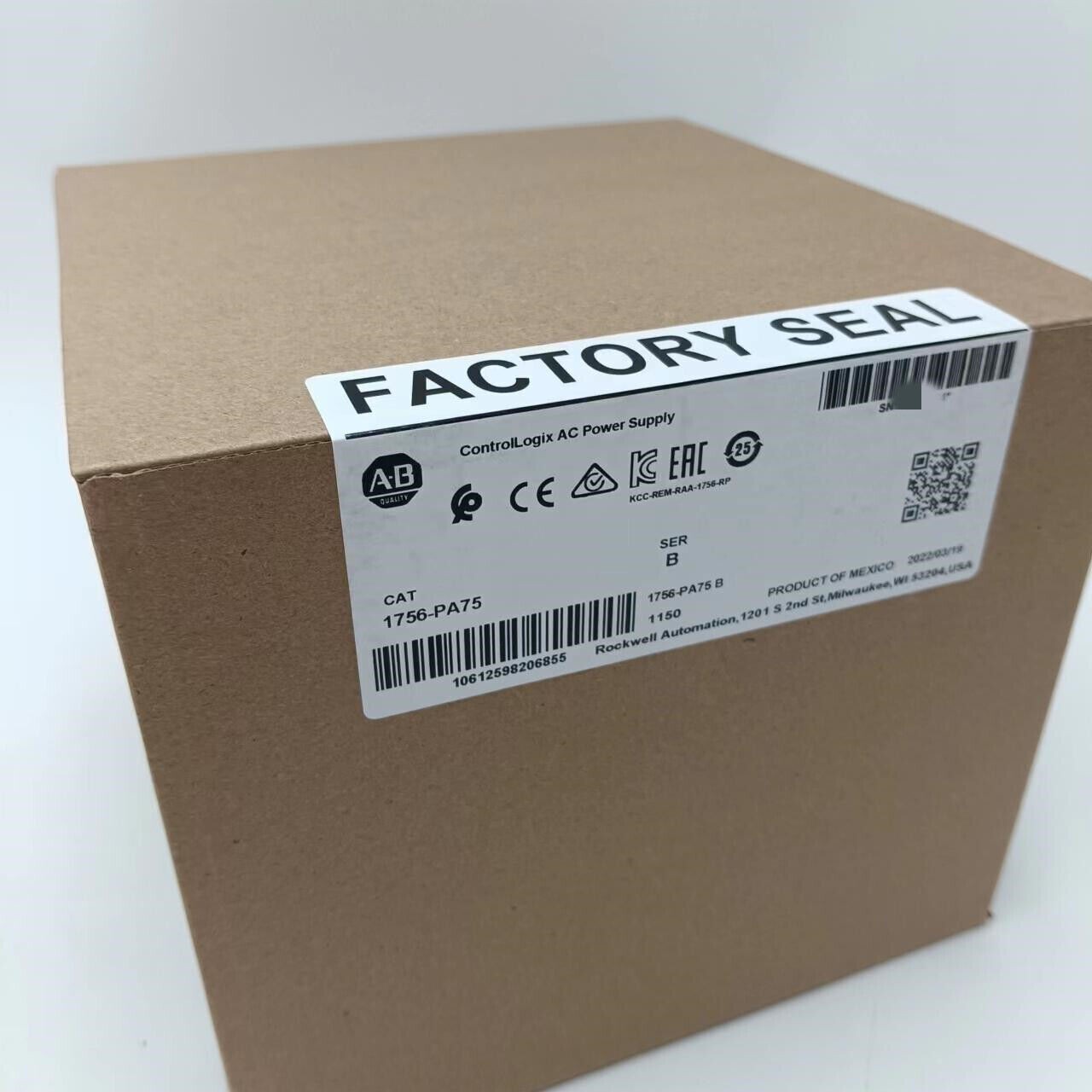 NEW- Allen-Bradley 1756-PA75 SER B PLC ControlLogix AC Power Supply 1756PA75 USA