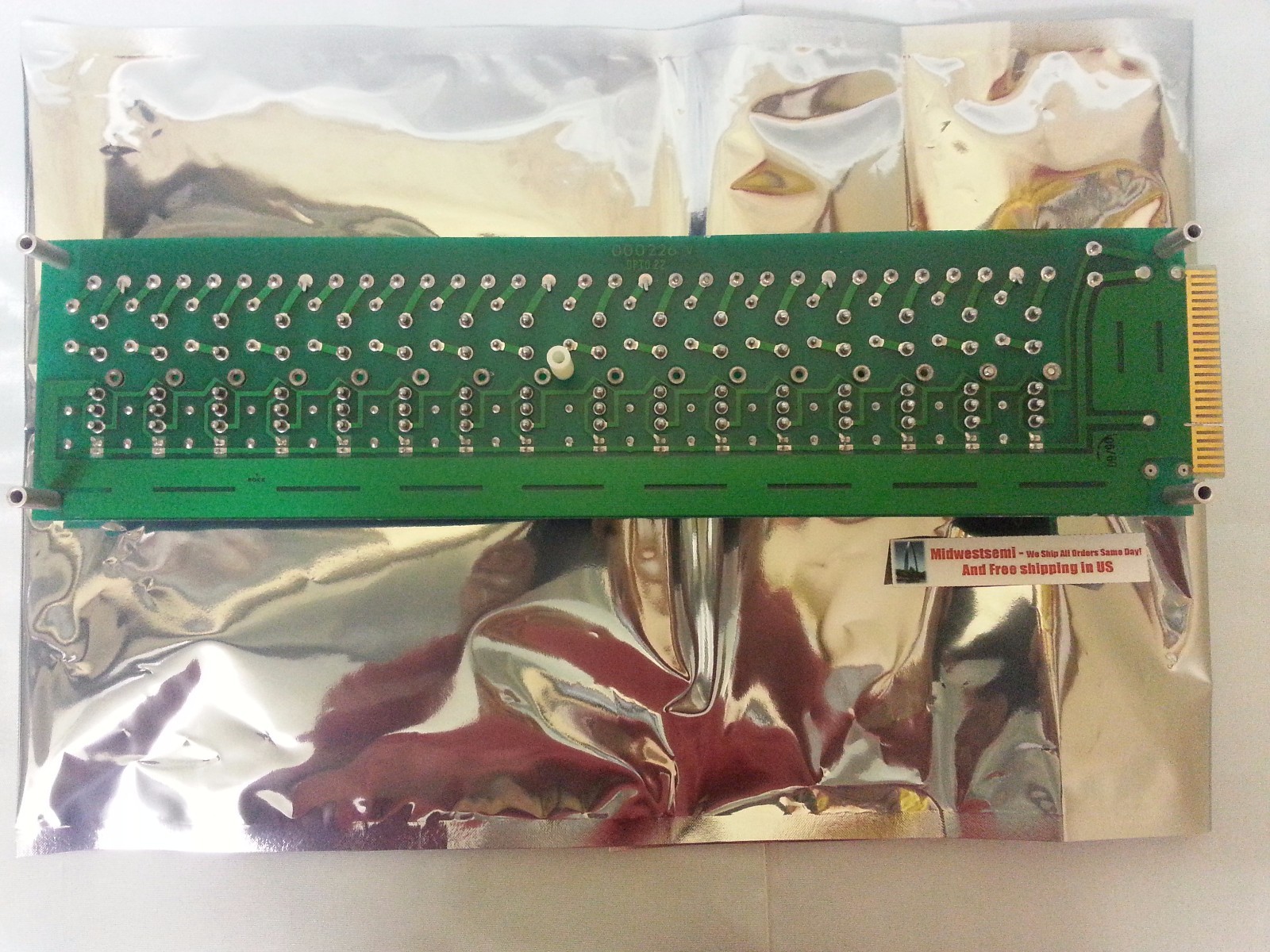 OPTO 22 PB16A 16-CHANNEL I/O MODULE RACK PCB CIRCUIT BOARD + 2X CRYDOM 6201A