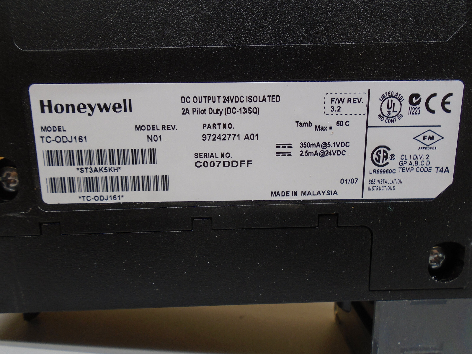 Honeywell /Allen Bradley TC-ODJ161 DC Output Isolated R35