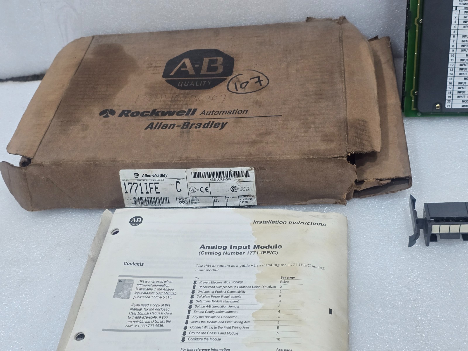 Allen-Bradley 1771-IFE/C Analog Input Module 12-Bit Rev G03 Series C