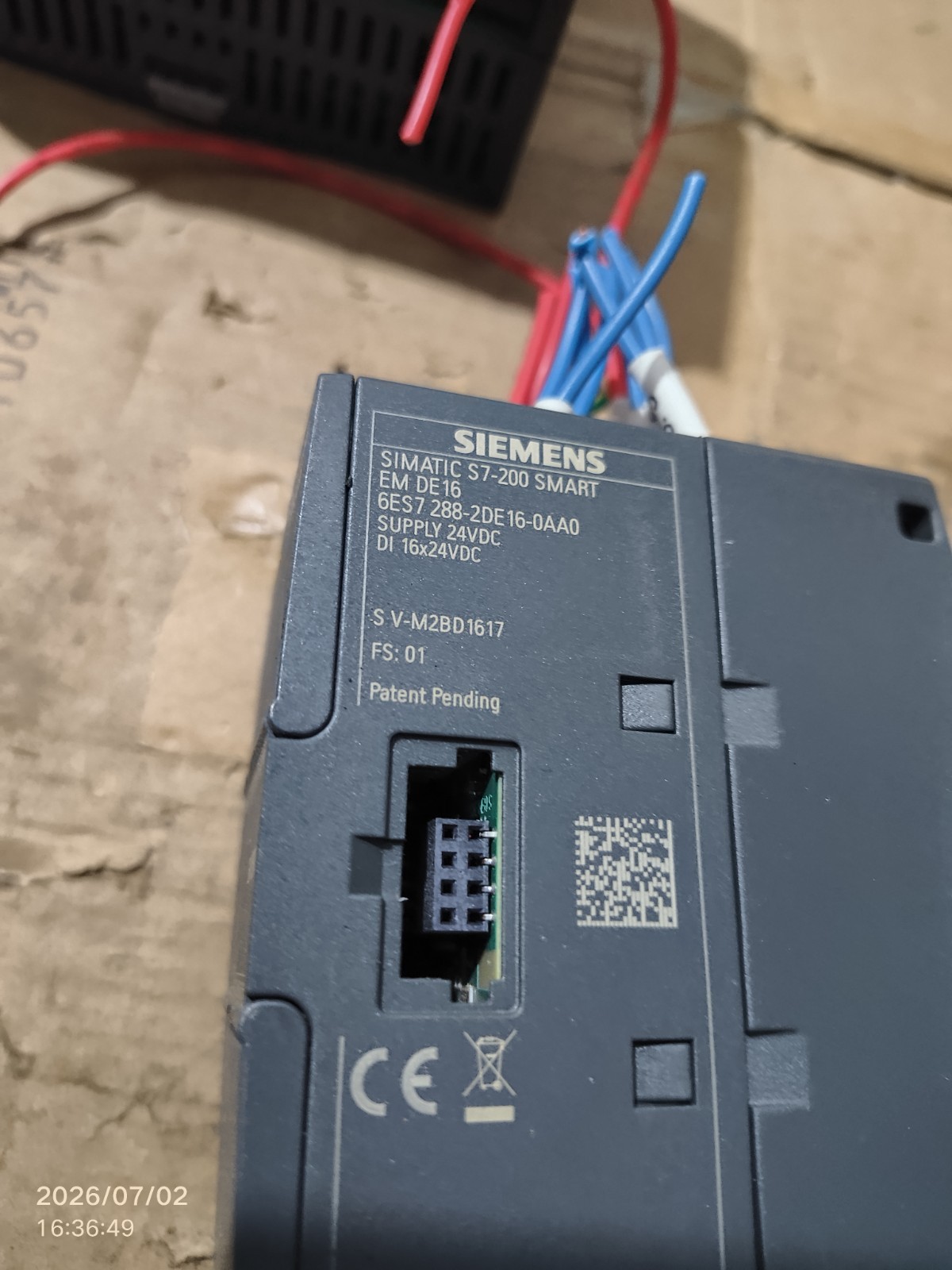 SIEMENS 6ES7 288-2DE16-0AA0 DIGITAL INPUT MODULE SIMATIC S7-200 SMART EM DE16