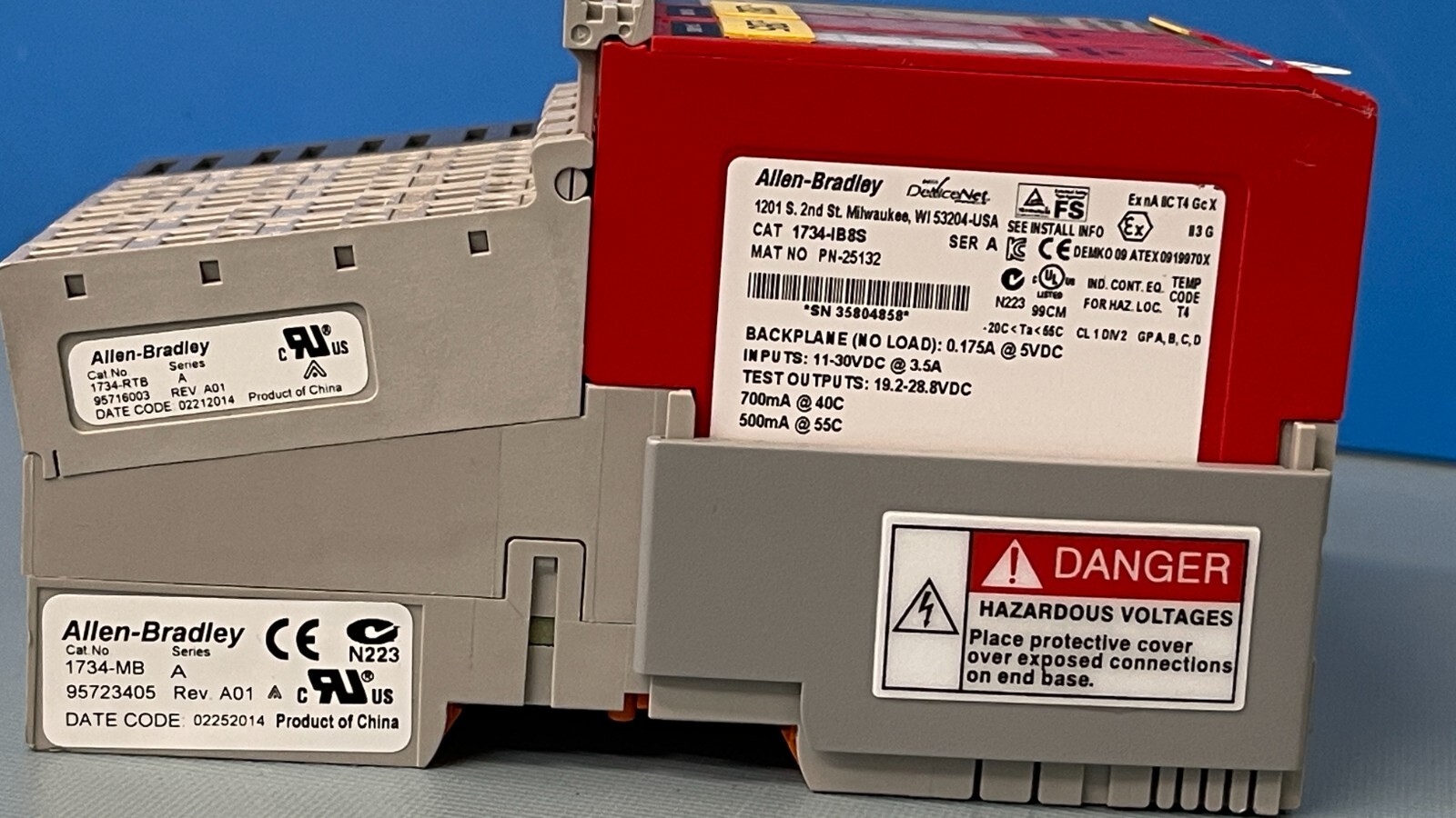 Allen-Bradley 1734-AENT Series-B With 1, 1734-0B8S & One 1734-IB8S Modules