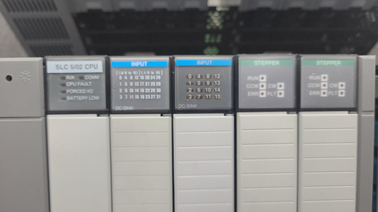 Allen Bradley SLC 500 PLC System Lot (2) 1746-A10 Chassis Racks & Modules
