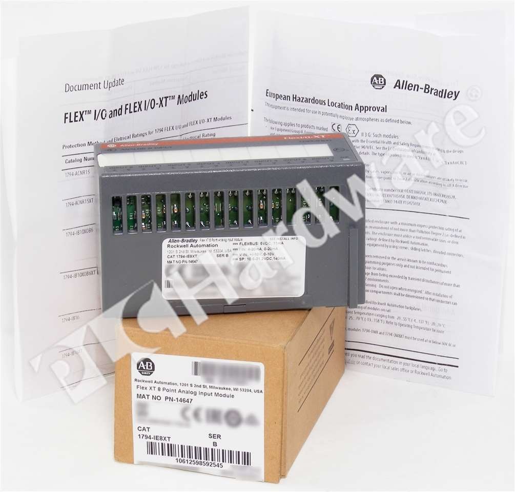 Open Pre-owned Allen Bradley 1794-IE8XT /B Flex XT I/O 8-Ch Analog Input Module