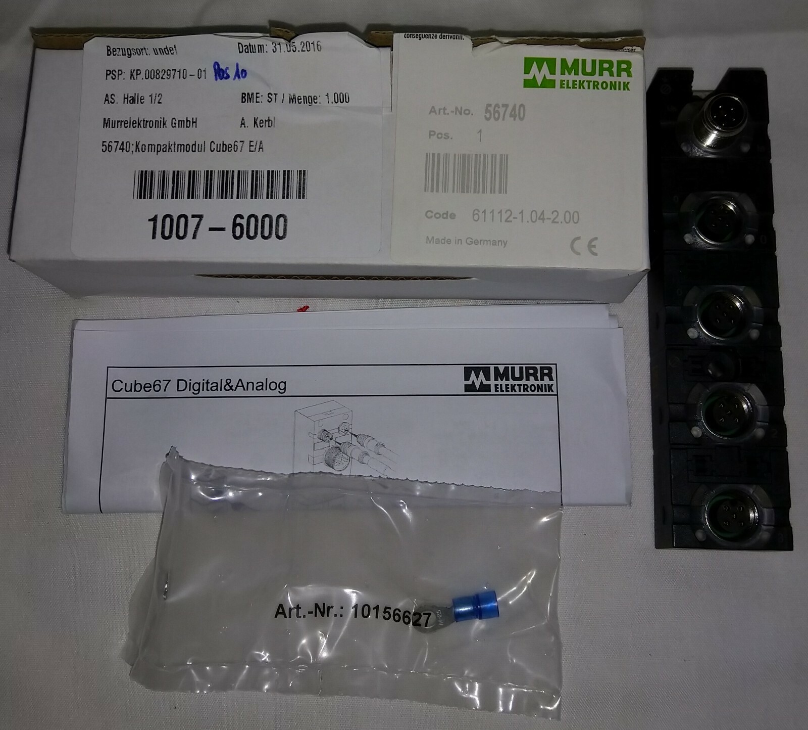 Murrelektronik 56740 CUBE67 I/O COMPACT MODULE 4 analog inputs 4xM12 RTD