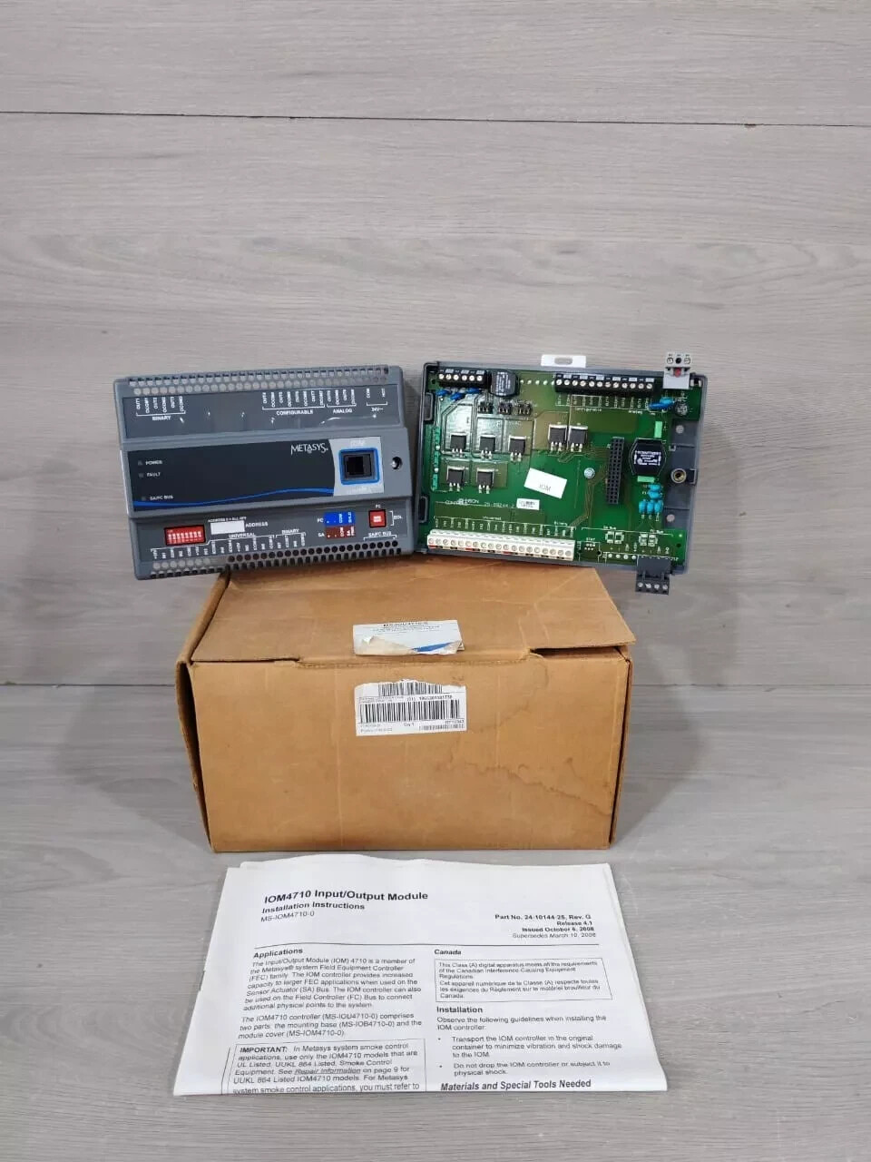 JOHNSON CONTROLS MS-IOM4710-0 REV.H VER 4.1 / MS-IOB4710-0 REV.D I/O MODULE