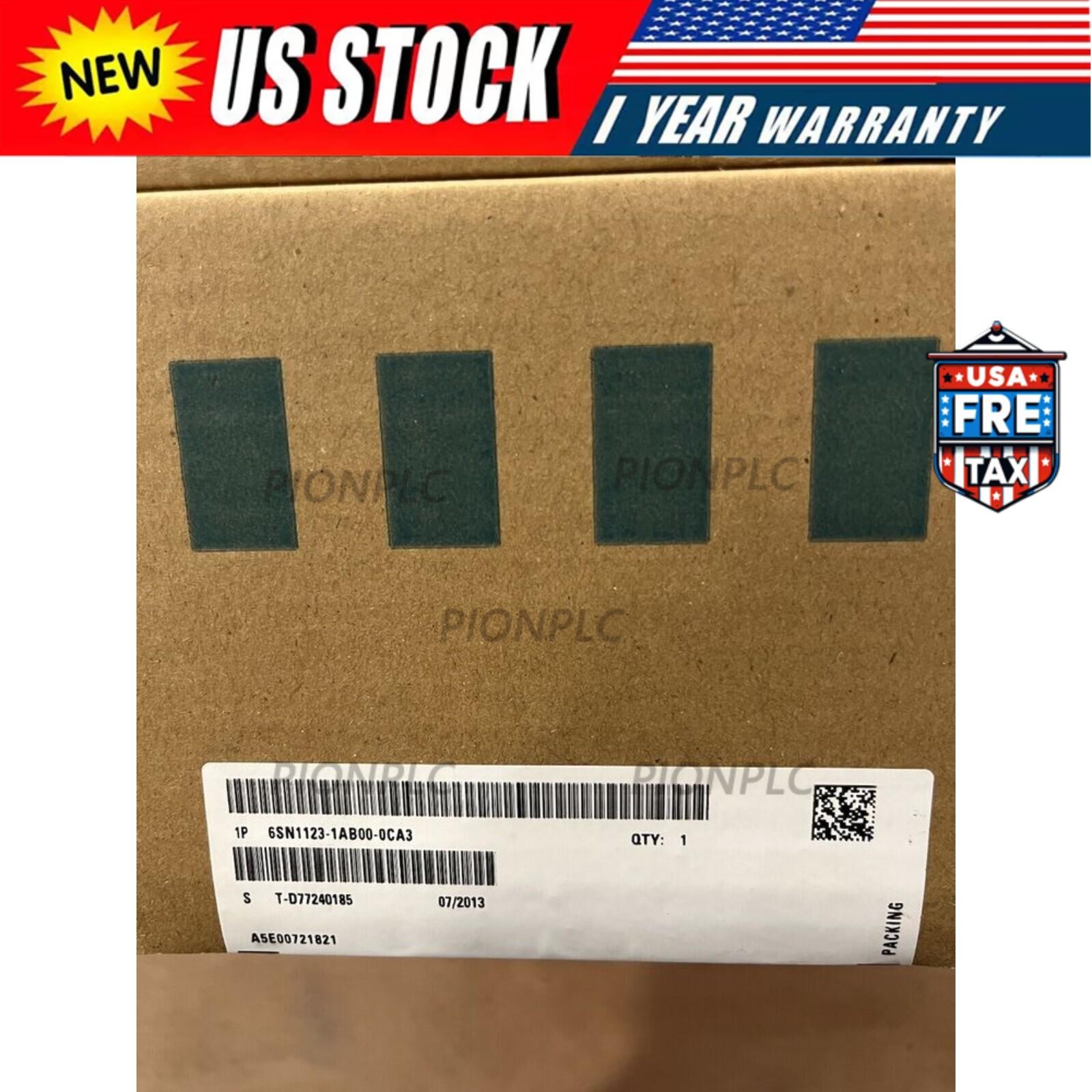 New Siemens 6SN1123-1AB00-0CA3 Warranty One Year. 6SN1 123-1AB00-0CA3