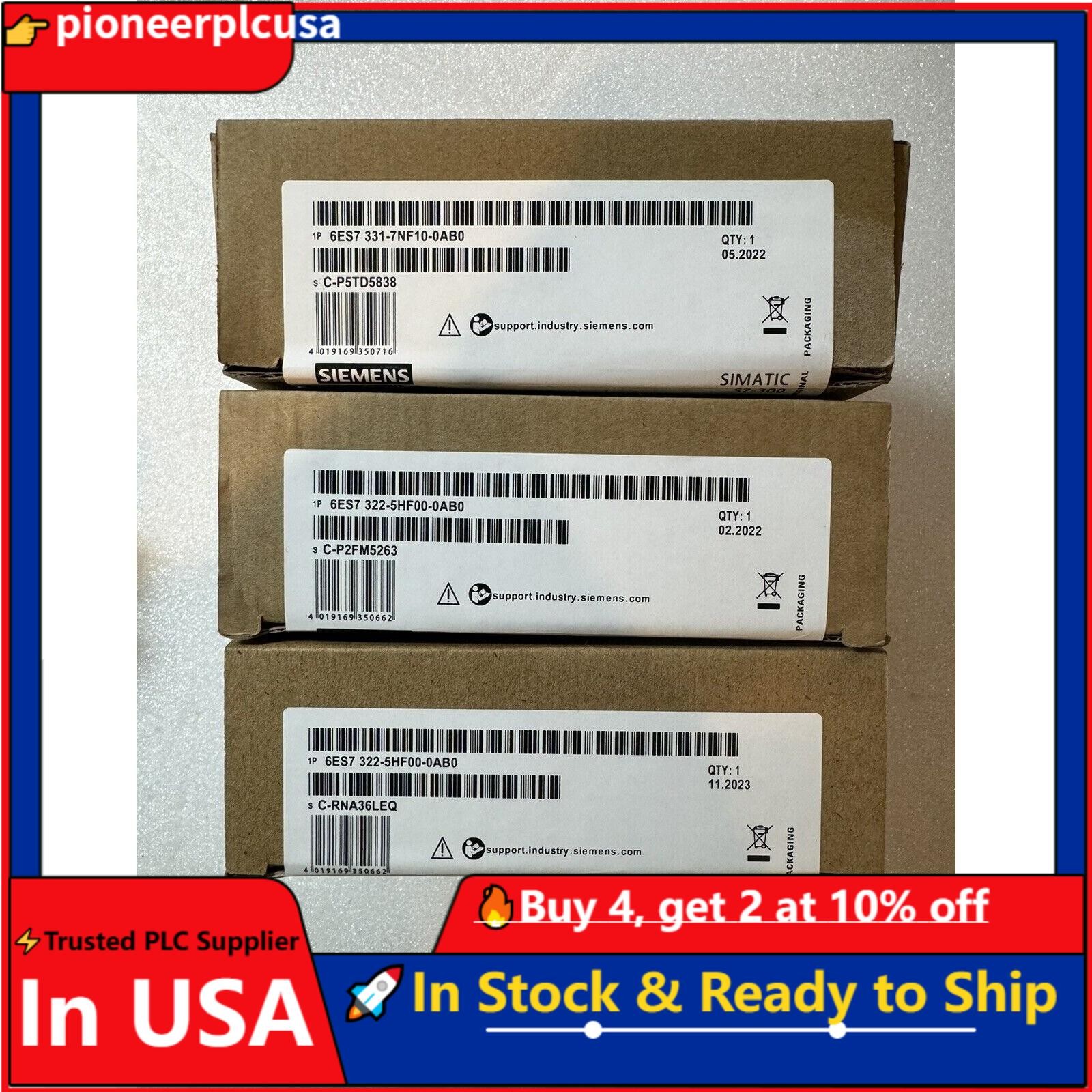 New Siemens 6ES7331-7NF10-0AB0 6ES7 331-7NF10-0AB0 S7-300 Analog input SM 331