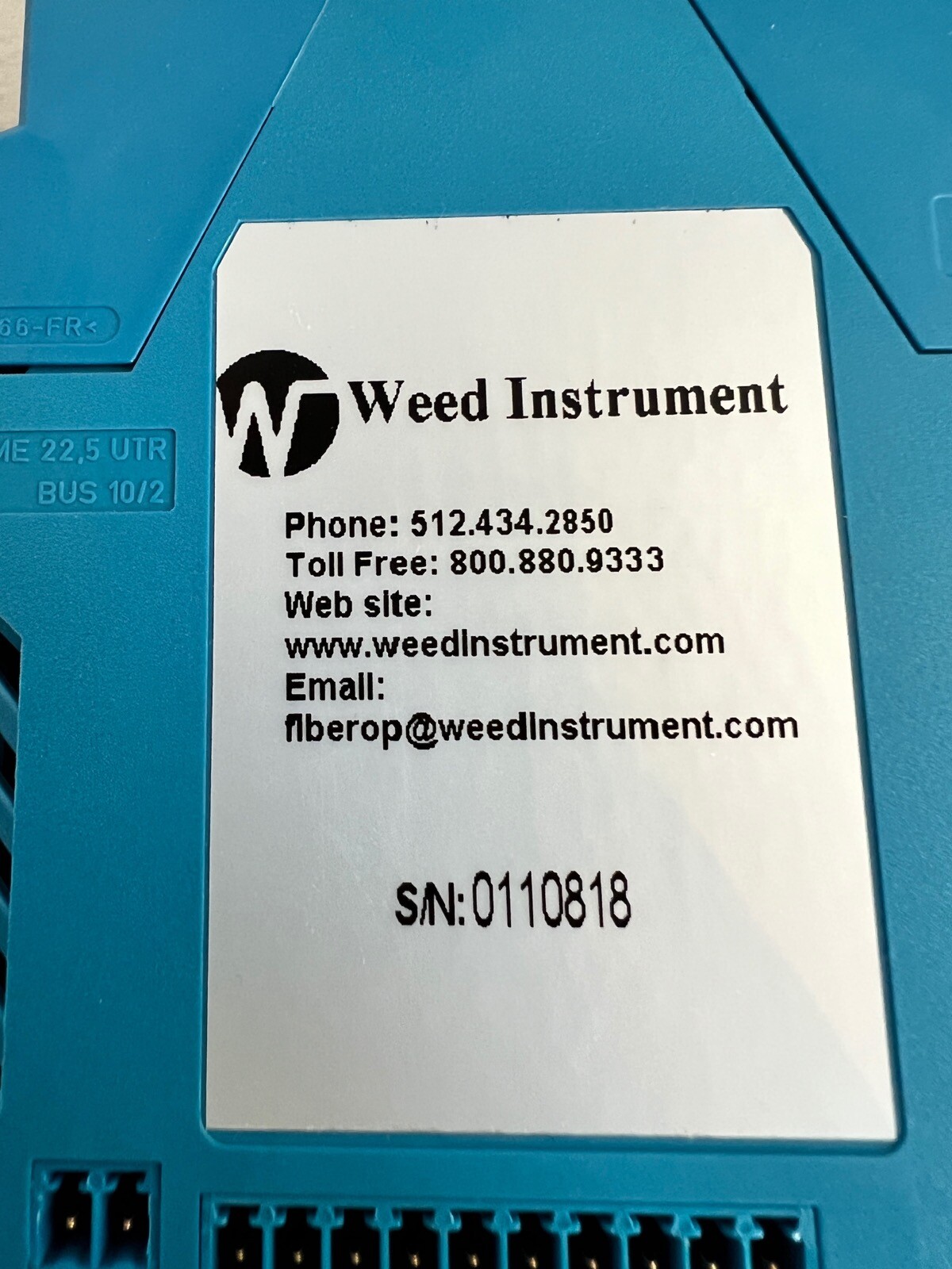 Weed Instrument EOTec 2000 2R14 Fiber Optic Receiver 850nm Analog Data Link USA