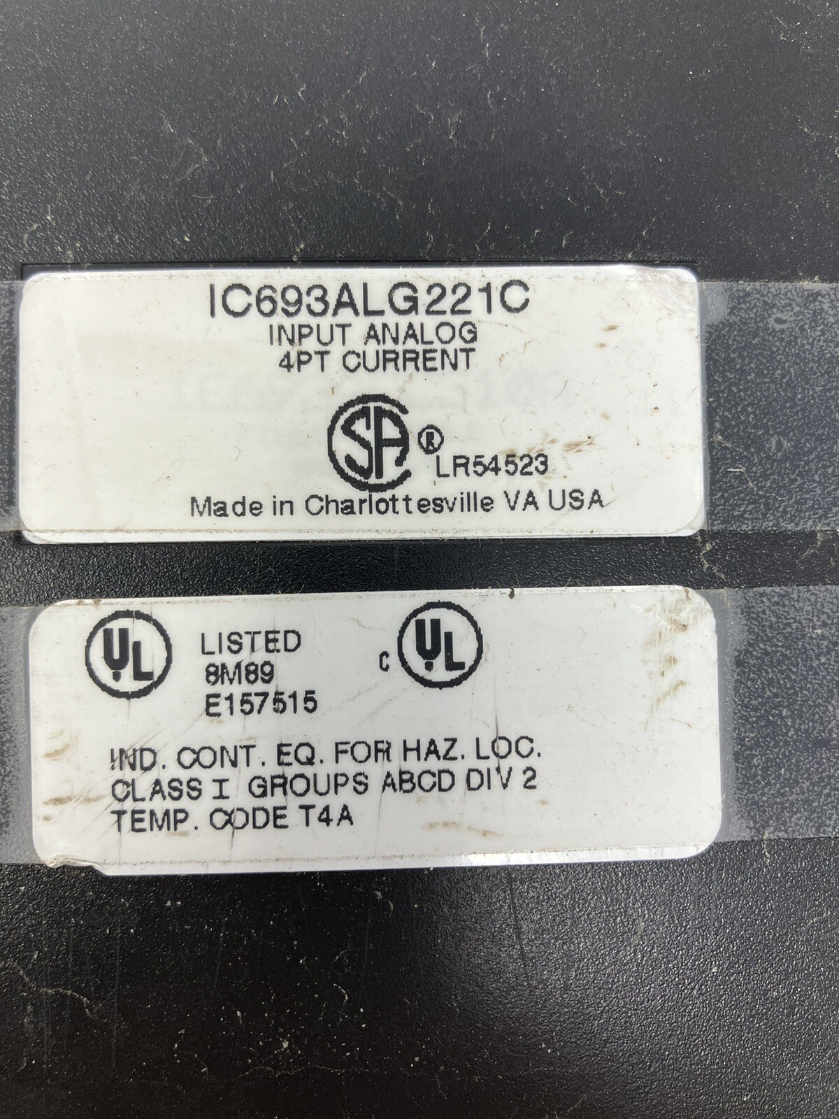 GE Fanuc IC693ALG221C Analog Input Module General Electric