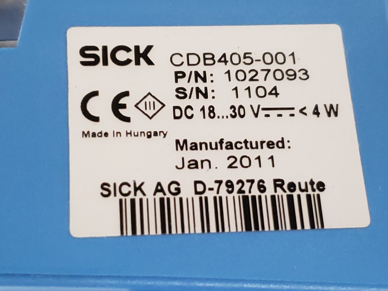 SICK CDB405-001 CONVERSION MODULE 18-30V DC 4W (1027093) NIB