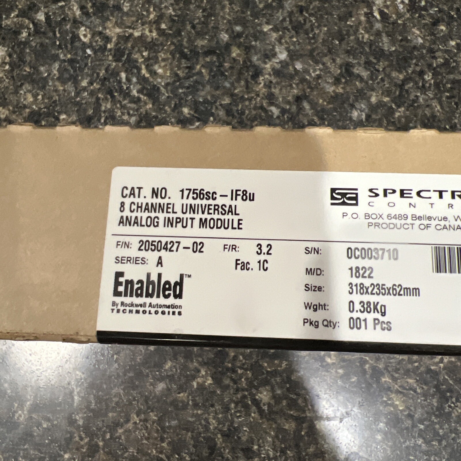Sealed Spectrum Controls 1756sc-IF8u ControlLogix Analog US Free Tax