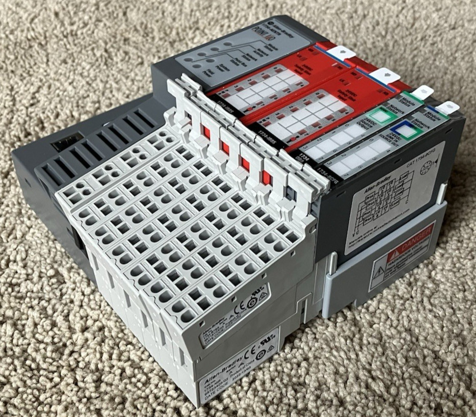 Allen Bradley 1734-AENTR with 1734-IB8S, 1734-OB8, 1734-8CFG