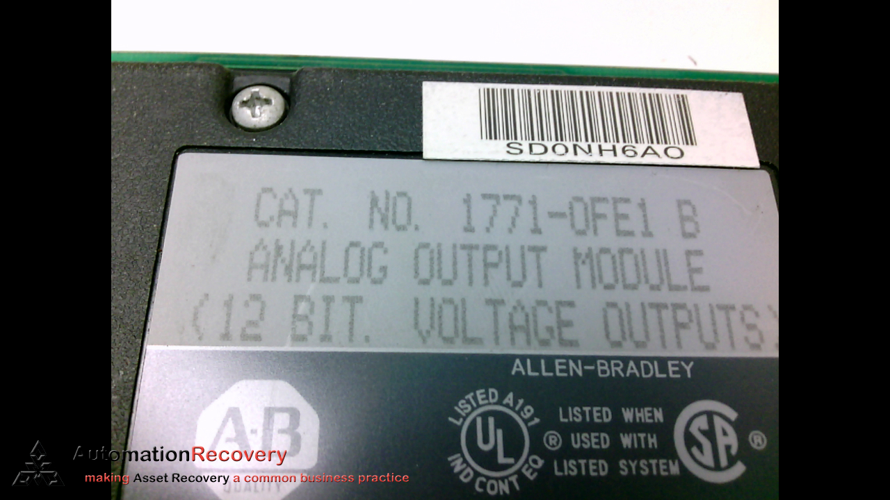 ALLEN BRADLEY 1771-OFE1 , SERIES B ANALOG OUTPUT MODULE REV. B #201488