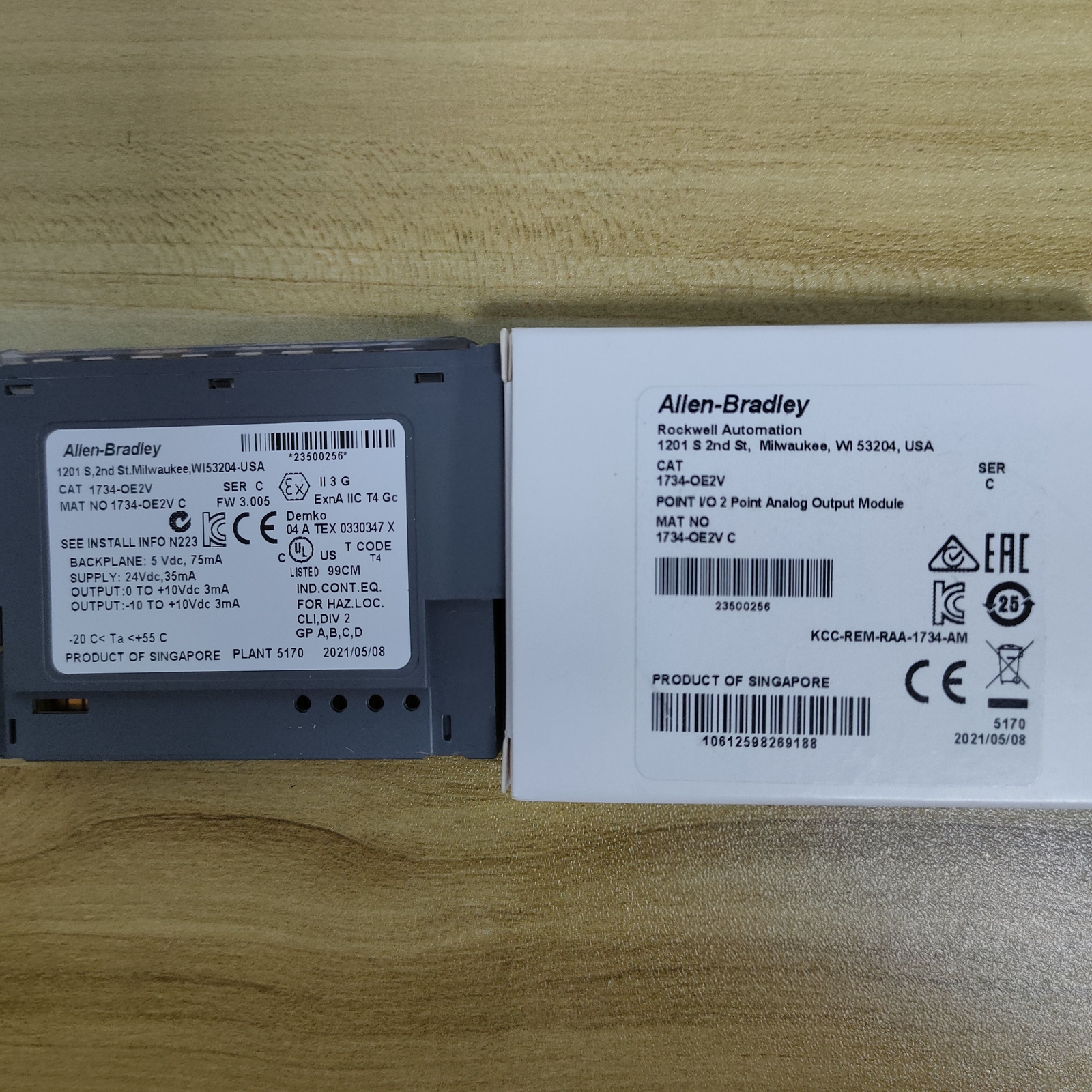 AB 1734-OE2V / C POINT I/O 2 Point Analog Output Module 1734OE2V New Sealed 2023