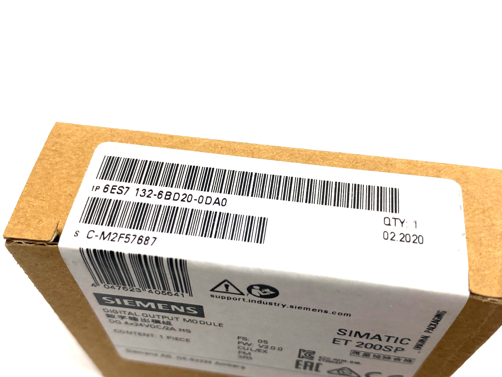 Siemens 6ES7 132-6BD20-0DA0 SIMATIC ET 200SP Dig. Output Module DQ 4x24VDC/2A HS