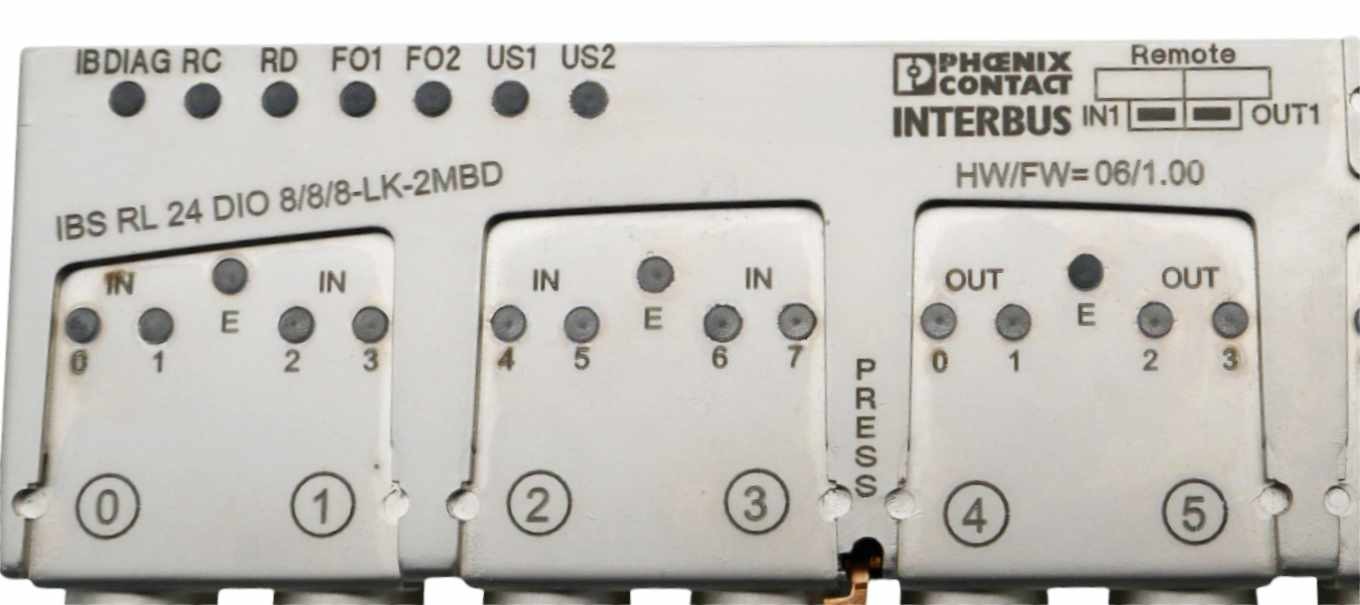 Phoenix Contact IBS RL 24 DIO 8/8/8-LK-2MBD Decentralized I/O Device -Unused-