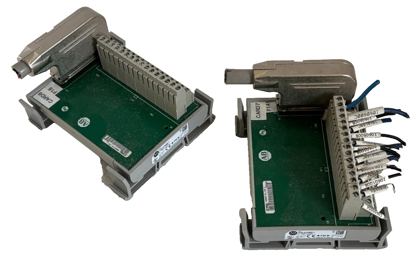 LOT OF 2 USED Allen Bradley 1492-AIFM8S-3 SER. C Module