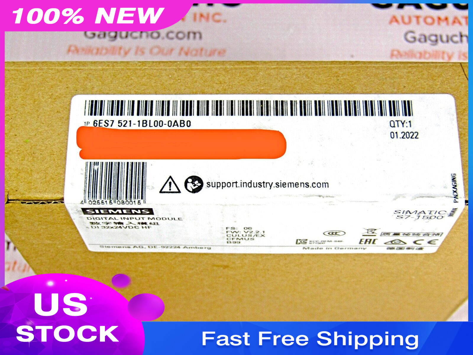 Surplus Sealed Siemens 6ES7521-1BL00-0AB0 6ES7 521-1BL00-0AB0 SM521 2021-22
