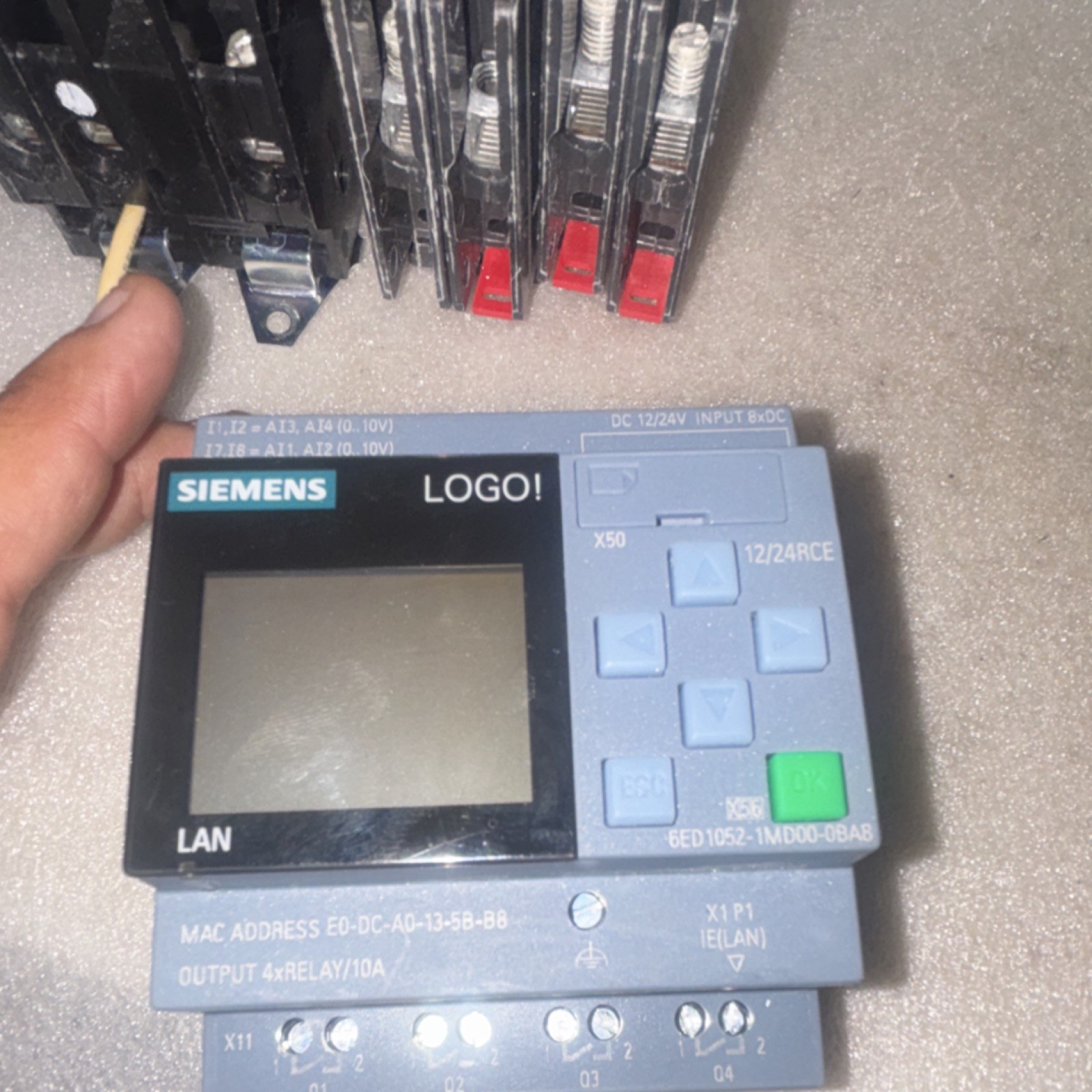 Siemens LOGO! PLC Bundle 6ED1052-1MD00-0BA8 + DM8 12/24R + AM2 RTD Used