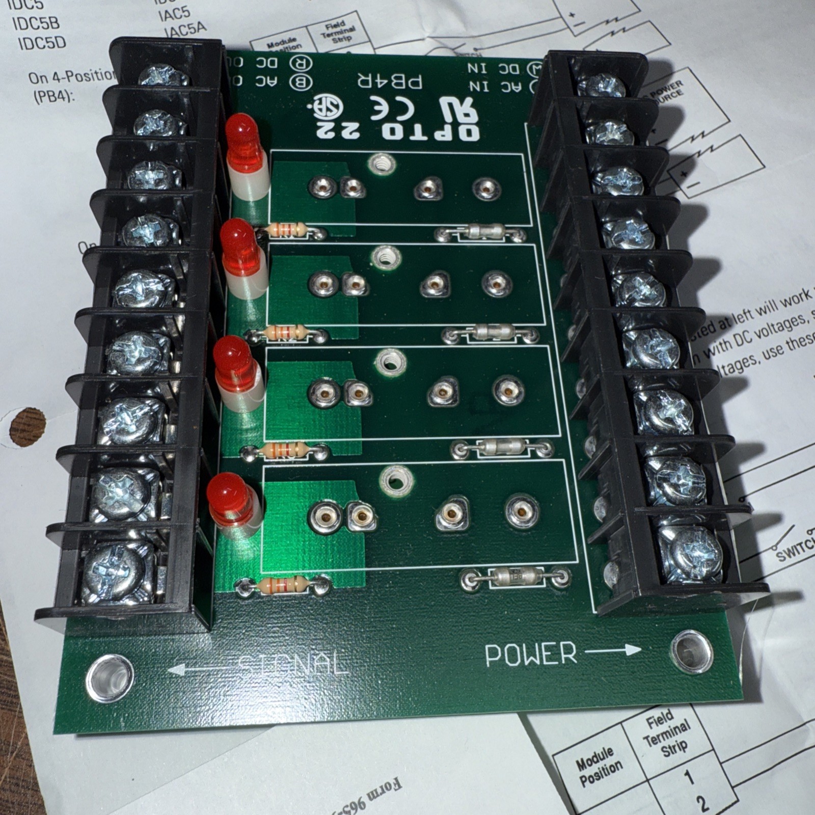 Opto 22 PB4R Module Mounting Rack Terminal Strip Bus System