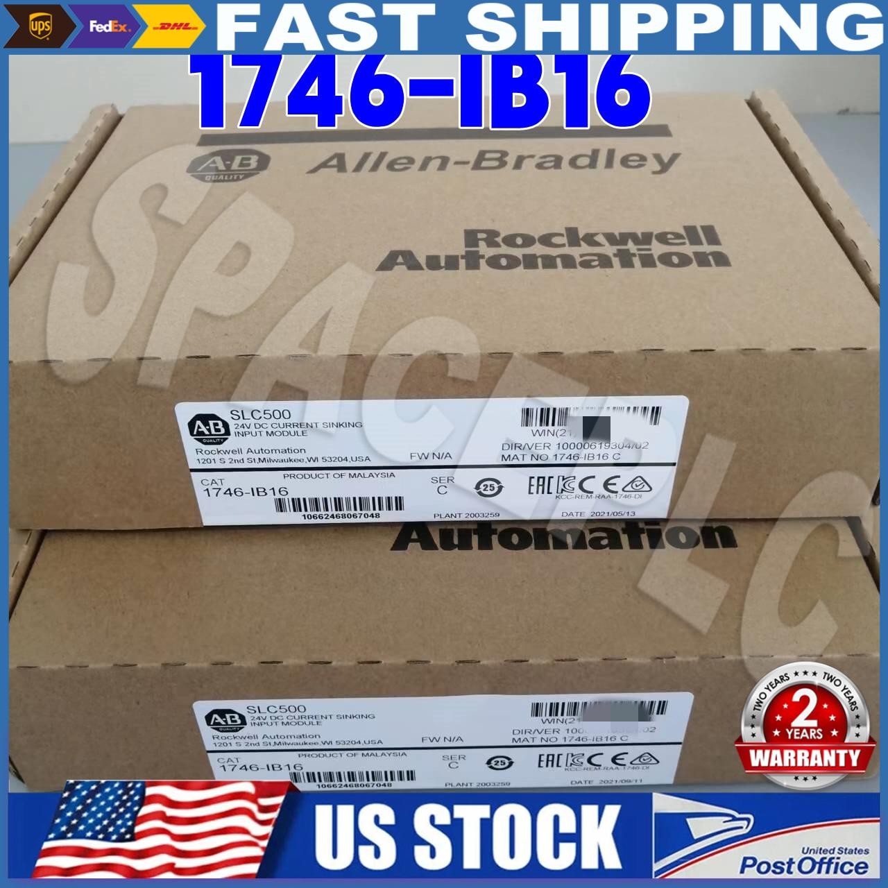 Allen Bradley 1746-IB16 SER C SLC 500 Digital Input Module PLC AB 1746IB16