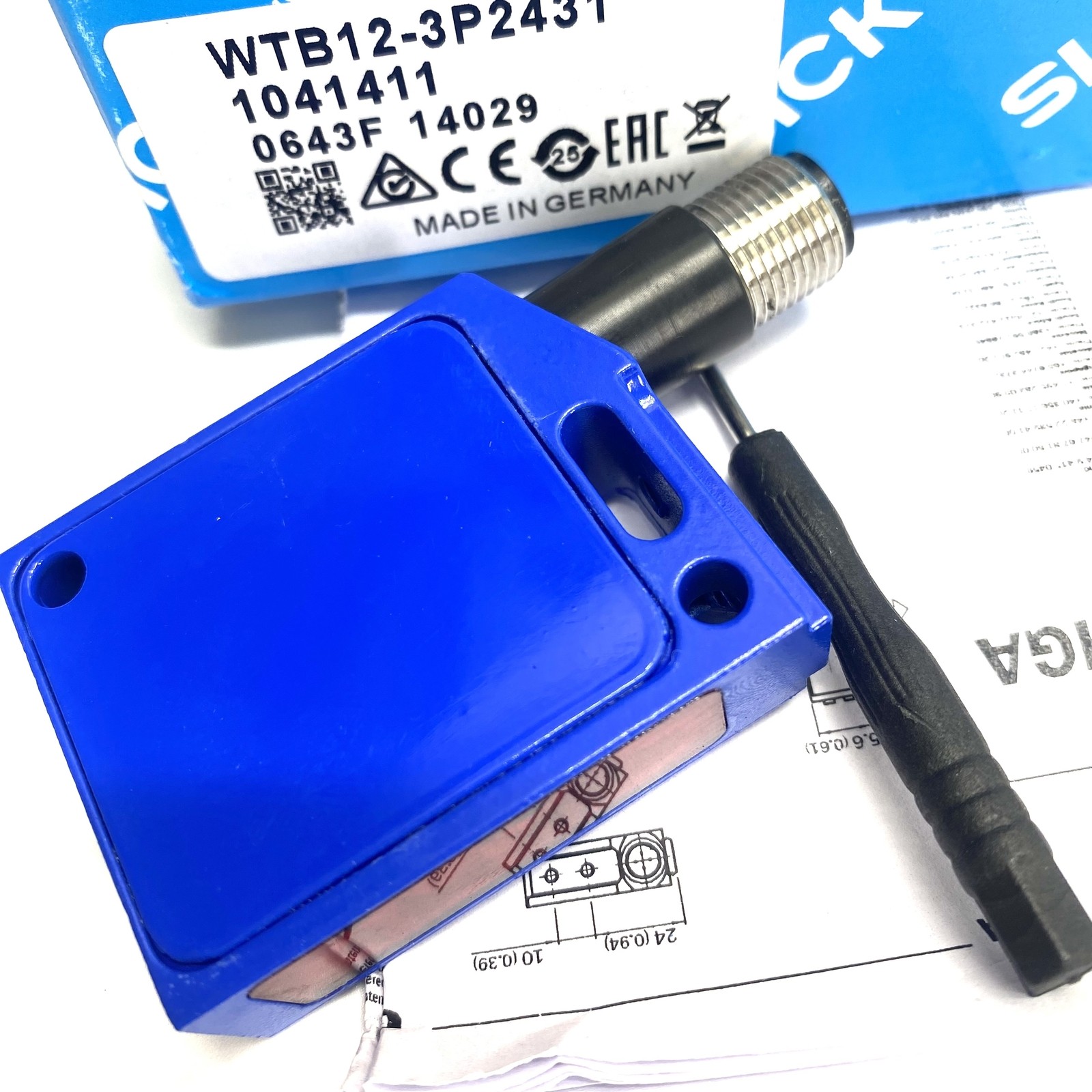 New Photoelectric Sensor For Sick WTB12-3P2431 1041411 10-30VDC 4-PIN M12 PNP