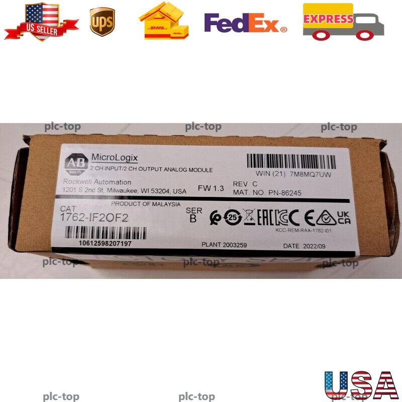 New 1762-IF2OF2 Allen Bradley Analog I/O Module 1762-IF20F2 AB US