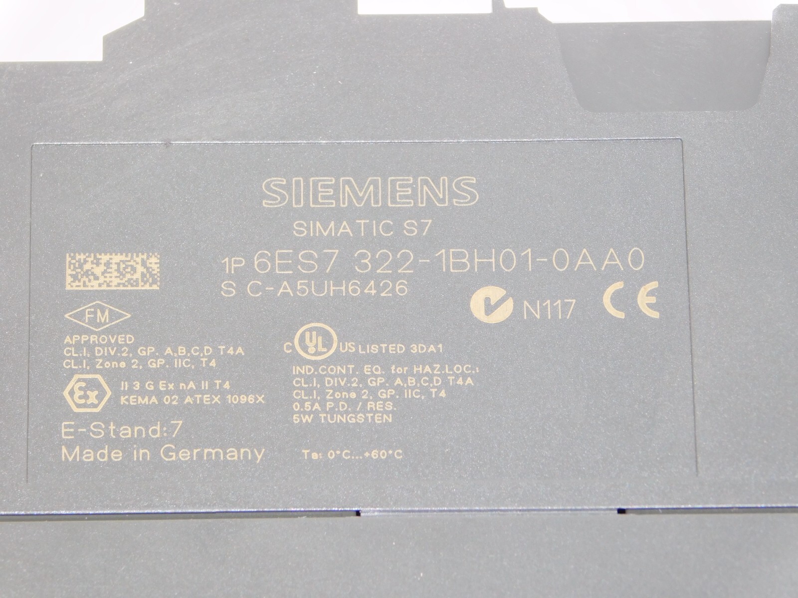 Siemens 6ES7 322-1BH01-0AA0 Simatic S7 Digital Output PLC Module Unit Germany