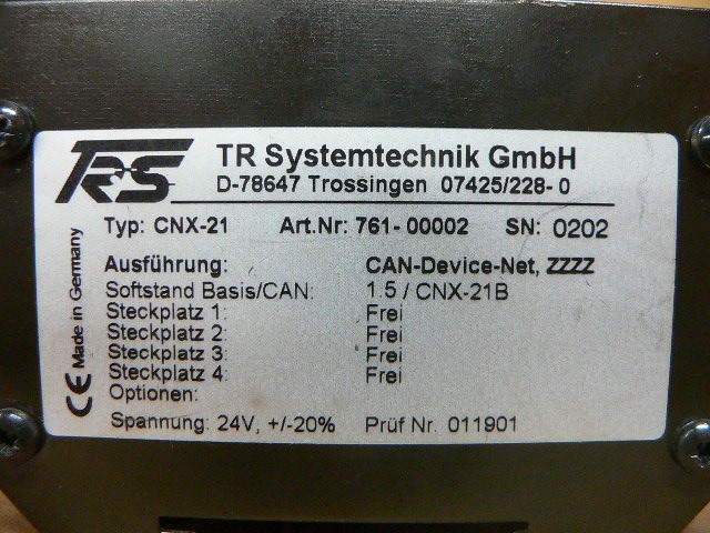 Trs Systemtechnik Cnx21 Devicenet I/O Block Mdi016