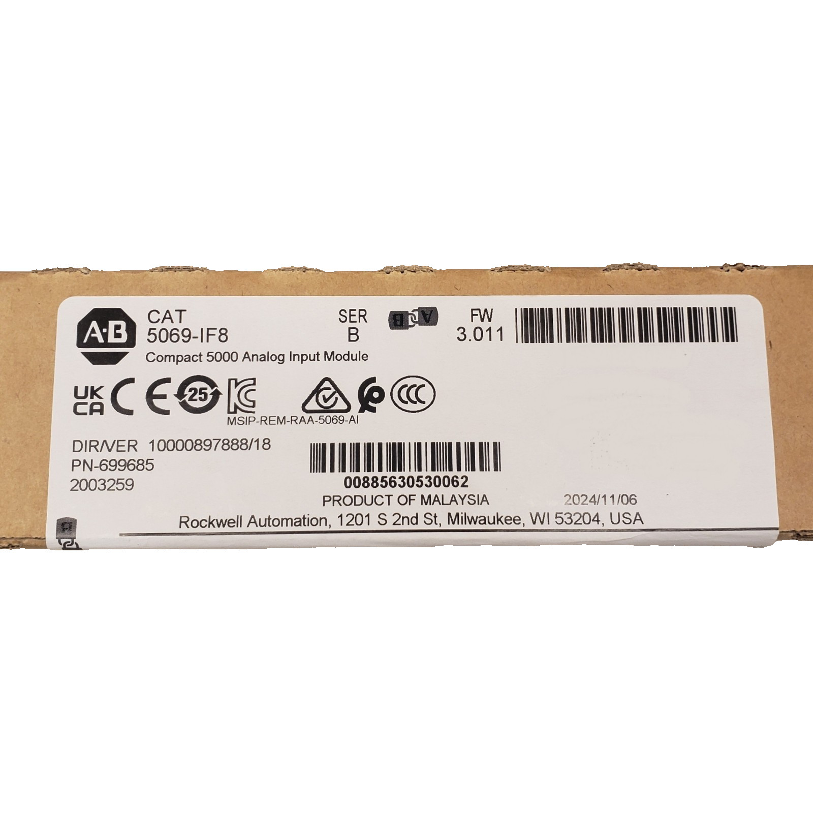 Allen-Bradley 5069-IF8 Compact 5069 8-Channel Analog Input Module FACTORY SEALED