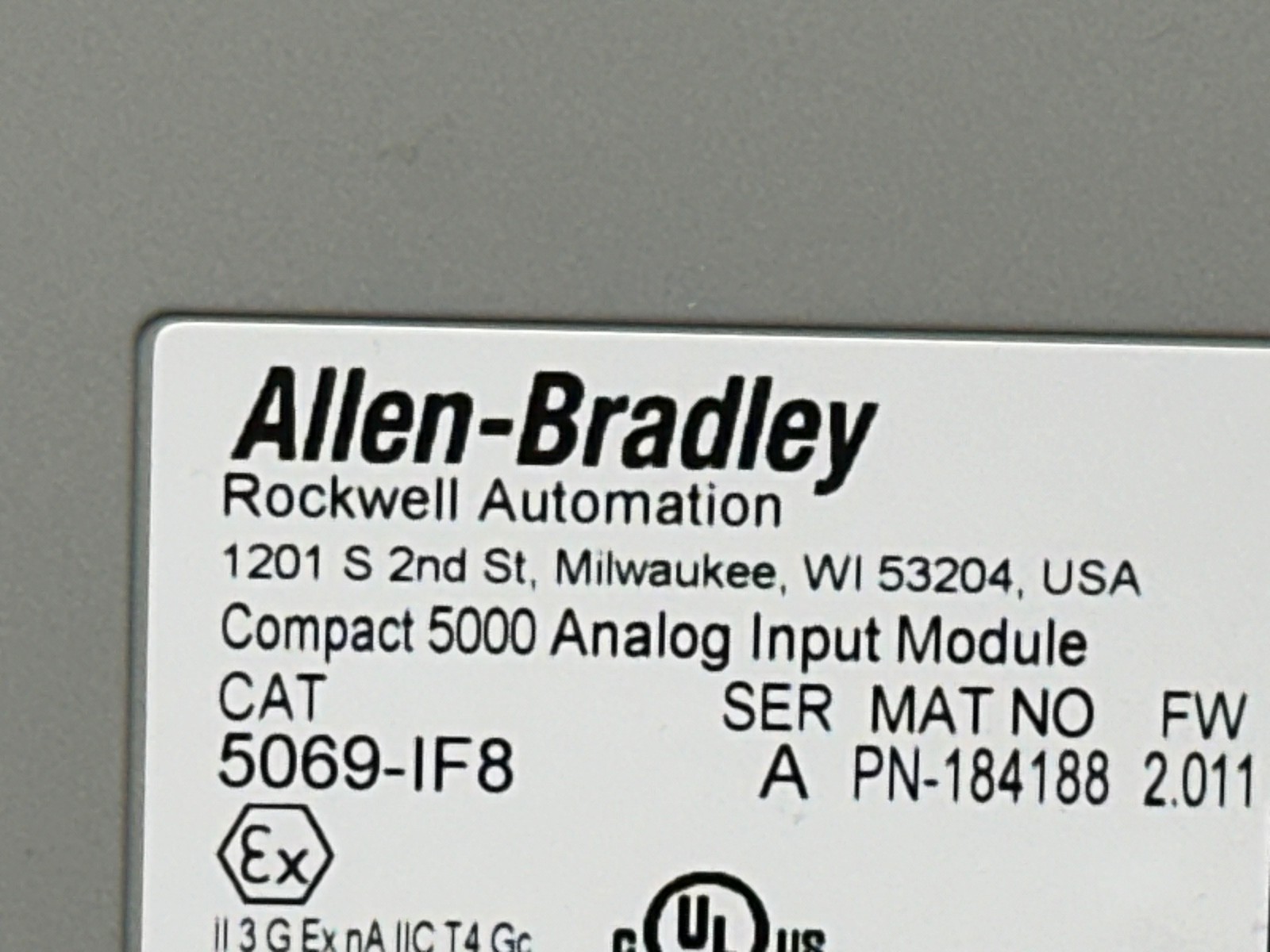 Allen Bradley 5069-IF8 1F8 5069-RTB18-SCREW Compact Logix 5000 Input Module 8 Pt