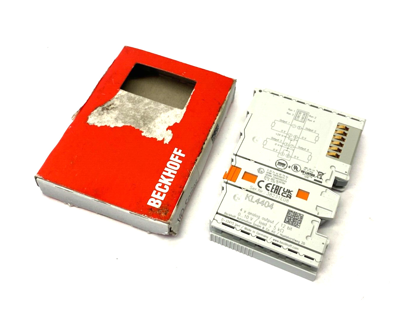 Beckhoff KL4404 Analog Output Bus Terminal 4-Channel 12 Bit 0-10V