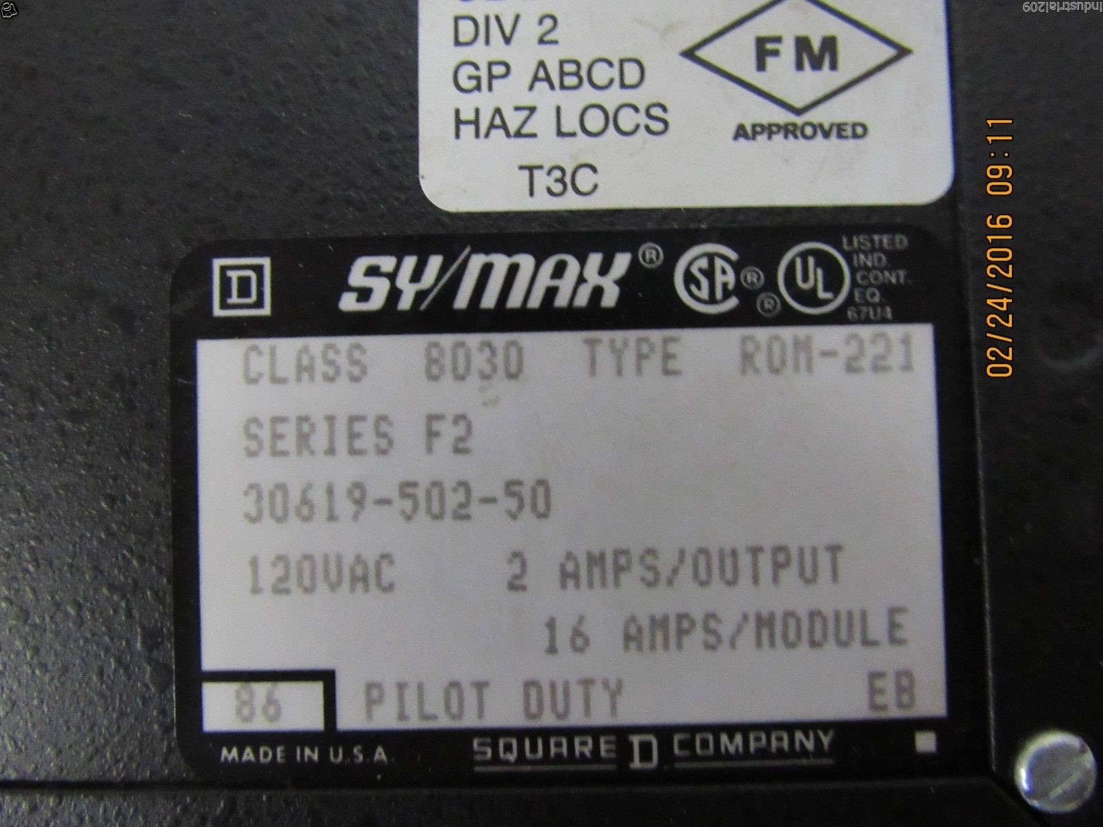 SQUARE D SY/MAX TYPE 8030 ROM-221 REMANUFACTURED